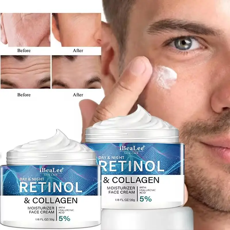 Retinol Anti-wrinkle Cream For Men Collagen Anti-Aging Removal Face & Neck Wrinkle Efficient Moisturize Firming Korean Skin Care