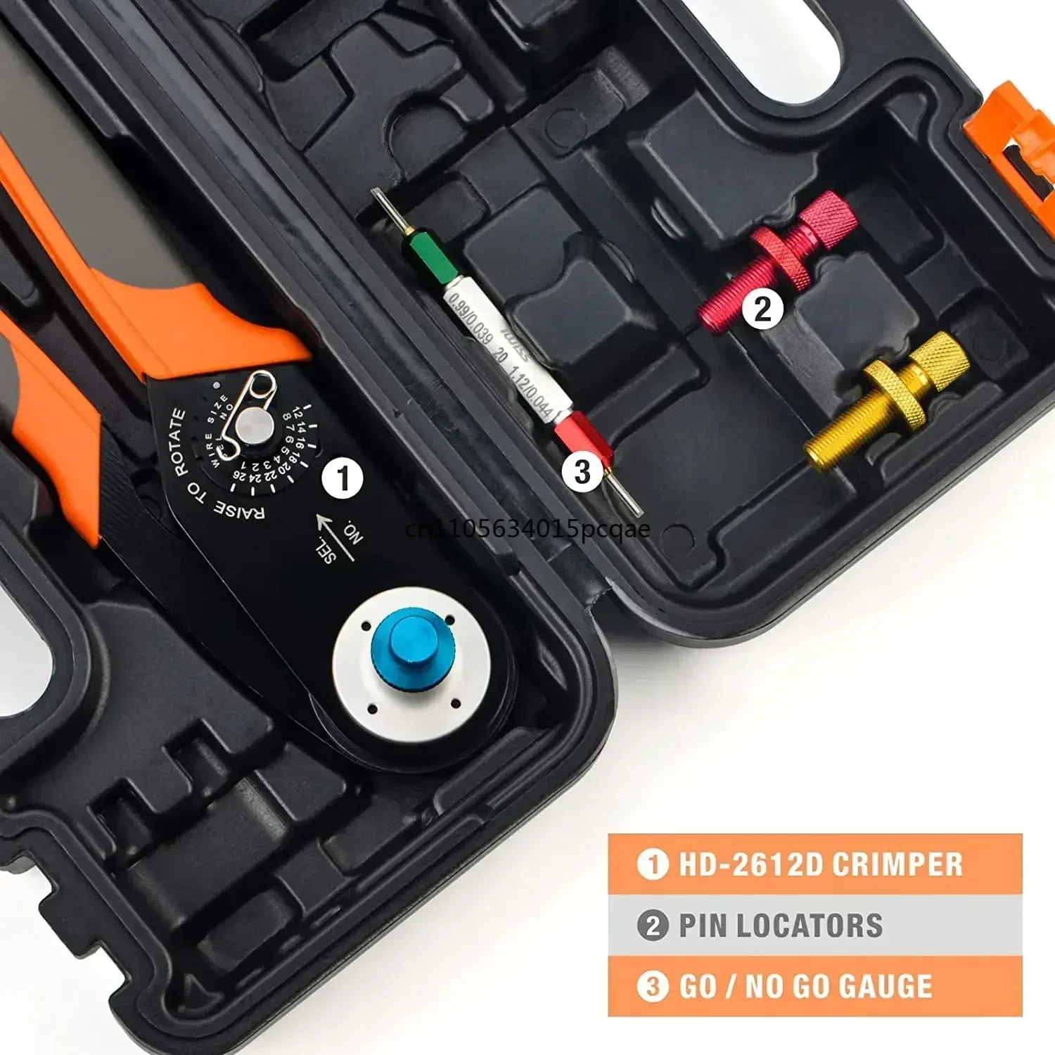 HD-2612D Deutsch Solid Contacts Adjustable Pin Crimping Tool AWG 26-12 for Size 12 16 20 Applicable To DT DTP DTM Series