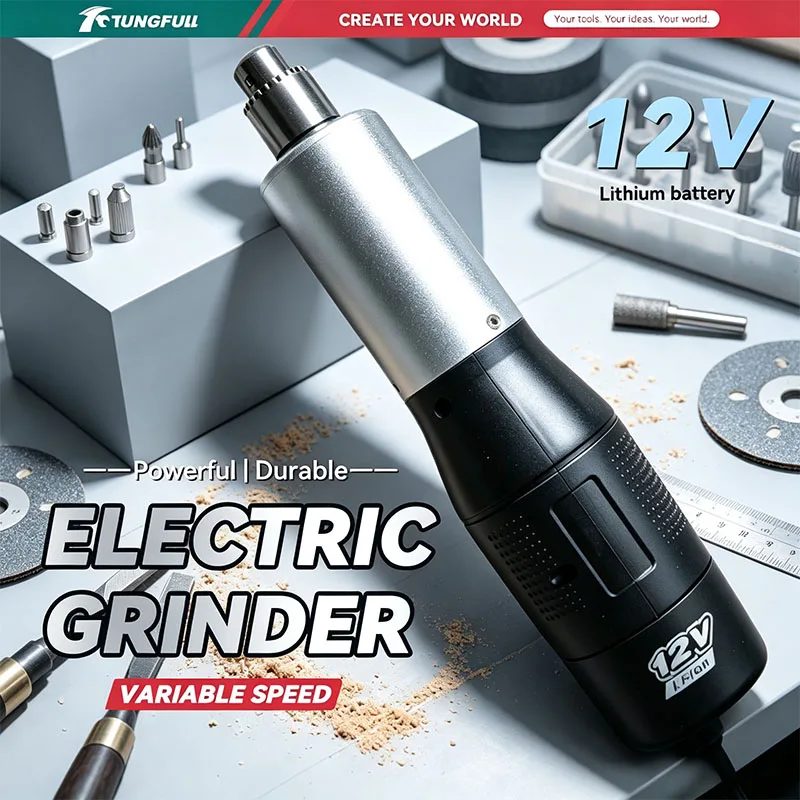 12V Rechargeable Cordless Mini Drill Rotary Tool Lithium Battery Variable Speed Engraver for Cutting Grinding DIY Handmade Work