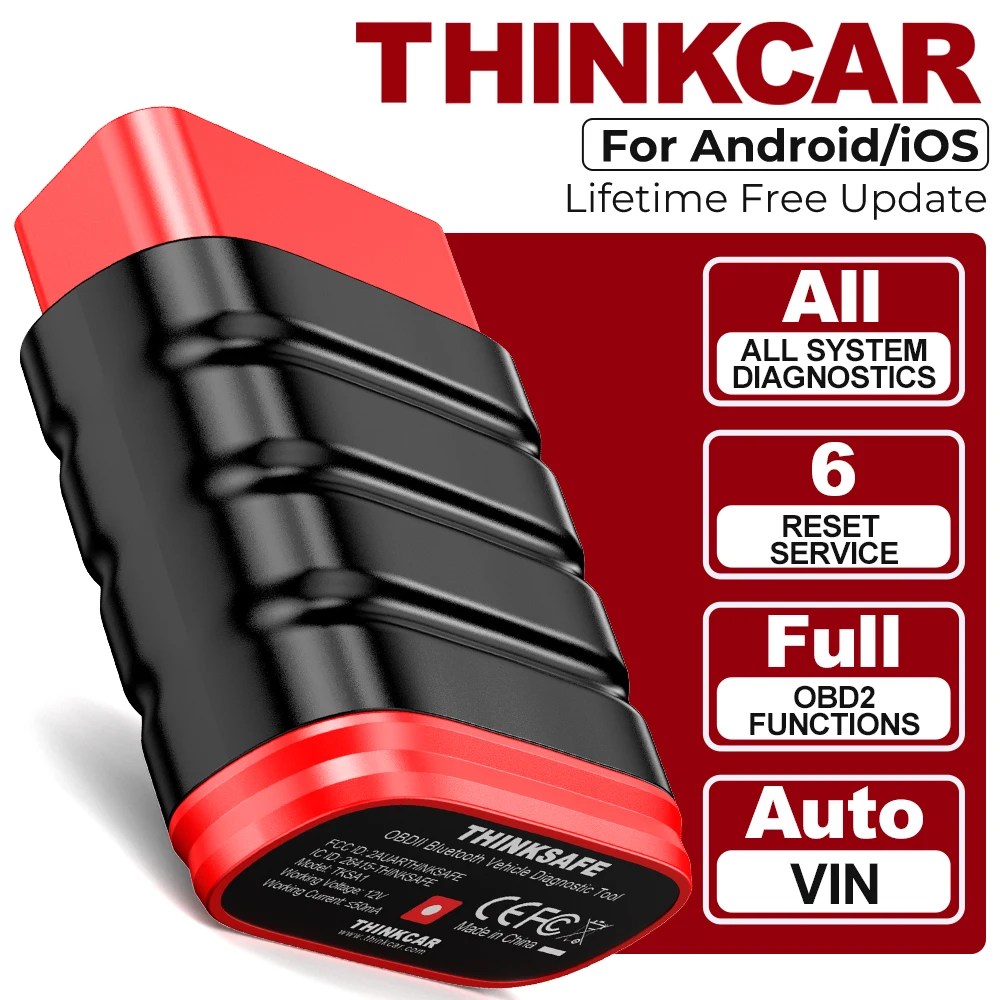 6 Reset Thinkcar Thinksafe OBD2 Bluetooth Scanner Bi-Directionl Code Reader ABS Oil SAS All System OBD 2 Car Diagnostic Tool