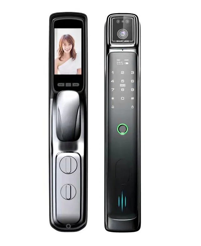 

3D Face Recognition Digital Smart Lock Fingerprint Password Card Key Automatic Unlock With Camera