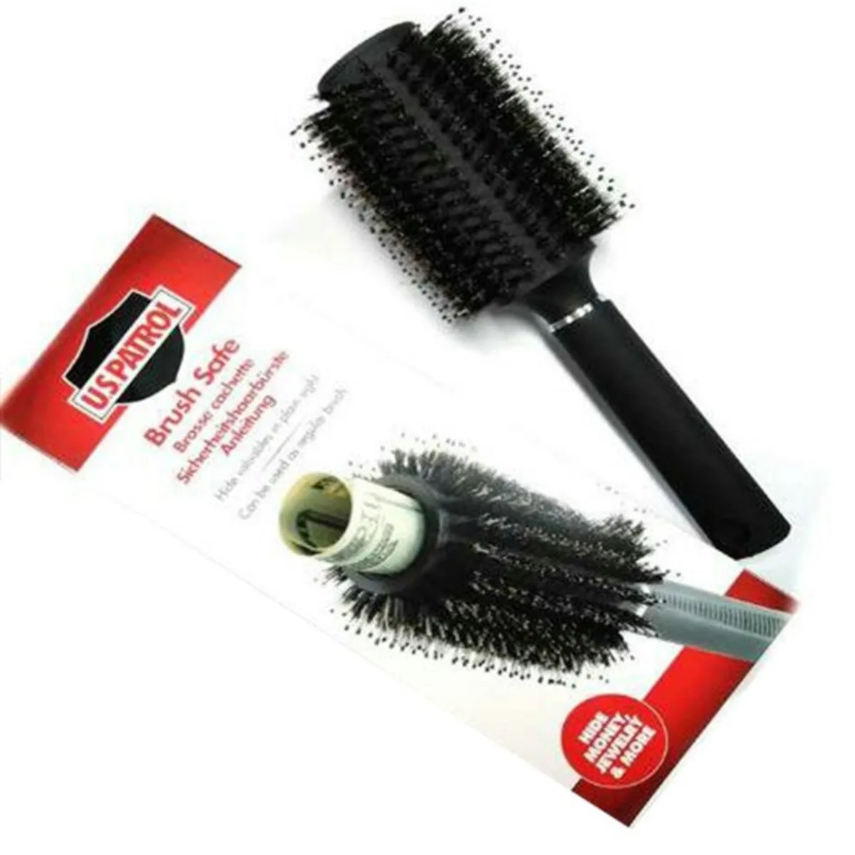 سعة كبيرة صندوق تخزين مشط الأسطوانة مشط صندوق تخزين البلاستيك أخفى المحمولة صندوق تخزين خنزير الخشن مشط صندوق دواء #1