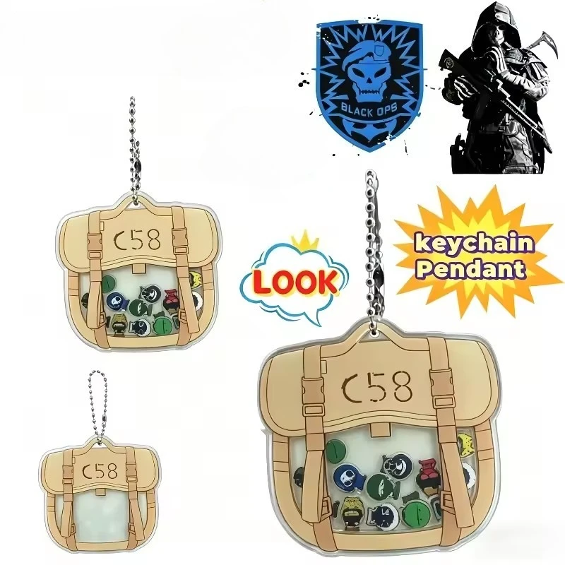Warrior Calling Simon Riley Game Merchandise Creative Acrylic Shake Toy Keychain Backpack Decoration Pendant Exquisite Gifts