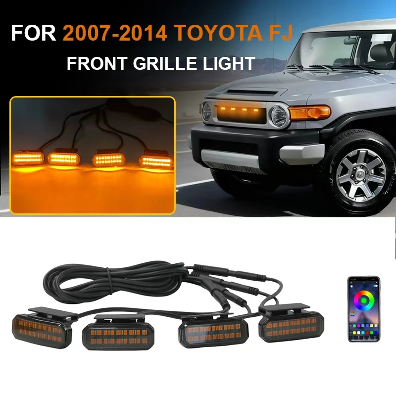 

LED Front Grille Light FOR 2007-2014 TOYOTA FJ Car Daytime Running Light Wheel Eyebrow Lamp For Pickup Offroad 12V