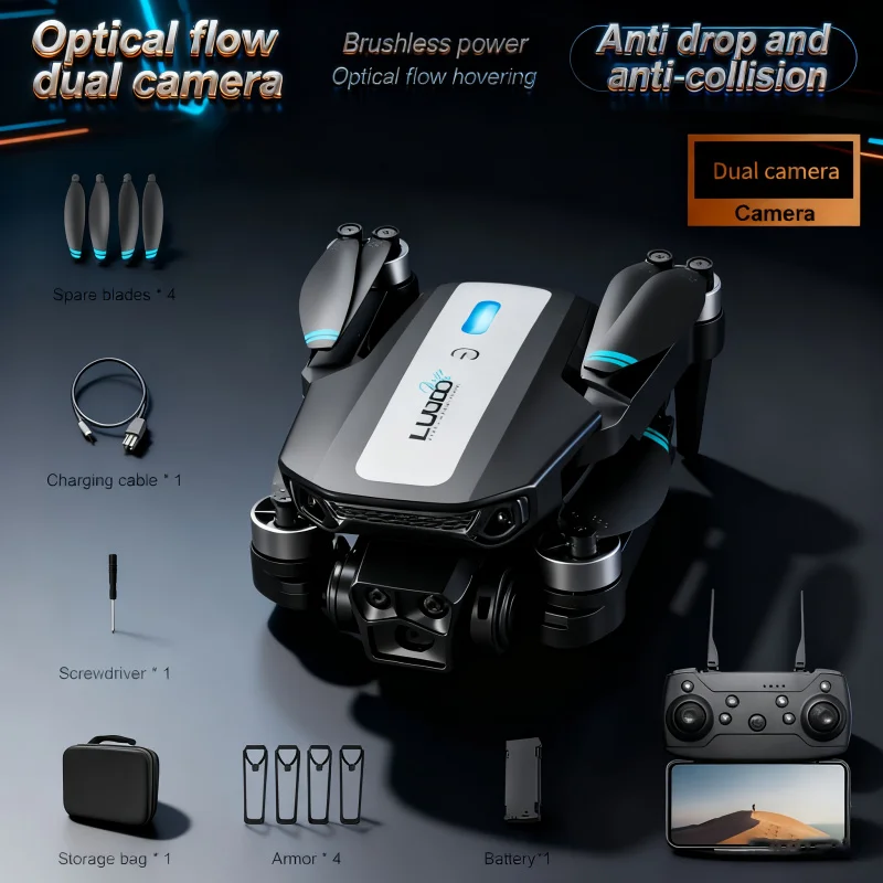 LU900 Dual Camera Remote Control Drone, Multi-Speed Control, Mobile Phone Control, Anti-Collision and Anti-Impact, Gravity Sensi