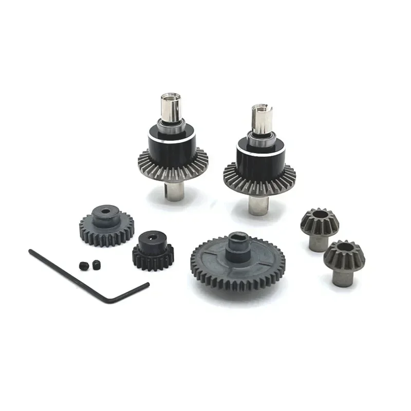 RIaarIo XDKJ-001 XDKJ-006 AM-X12 WLtoys 144001 124017 124019 124007 RC Car Parts Metal Upgrade Differential, 19T 27T 44T Gear