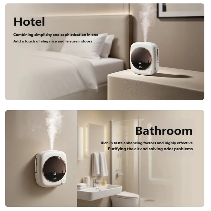Automatic Aromatherapy Diffuser Machine Air Fragrance Air Freshener Humidifier Aroma Essential Oil Dispenser for Toilet Bathroom view 3