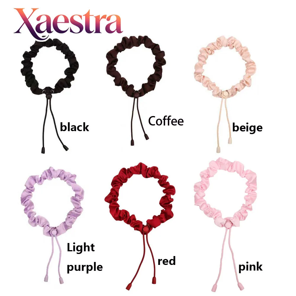 3Pcs Adjustable Satin Hair Ties For Afro Puff Satin Ponytails Holder Tie Extra Length Hair Scrunchies Reusable Hair Accessories