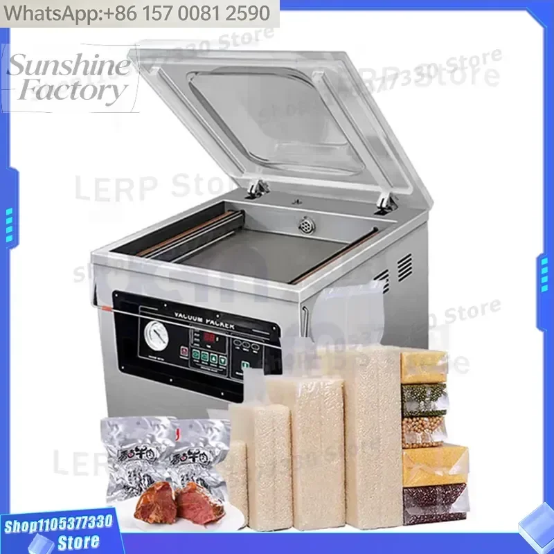 DZ-260 Small Household One Chamber Vacuum Packer Vacuum Machine for Food Packaging Fruit Vegetable Meat Automatic Vacuum