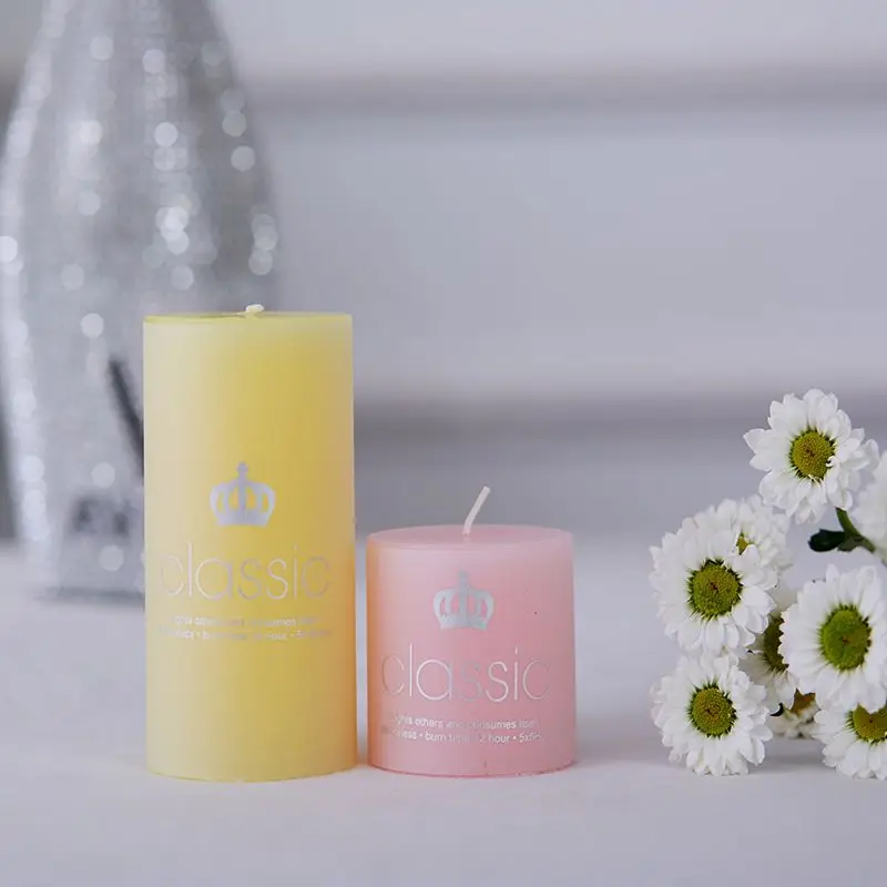 1pc Tasteless Cylindrical Candle Small Round Smokeless Candle,For Birthday Party Wedding Lighting 2x3'' Home Candle