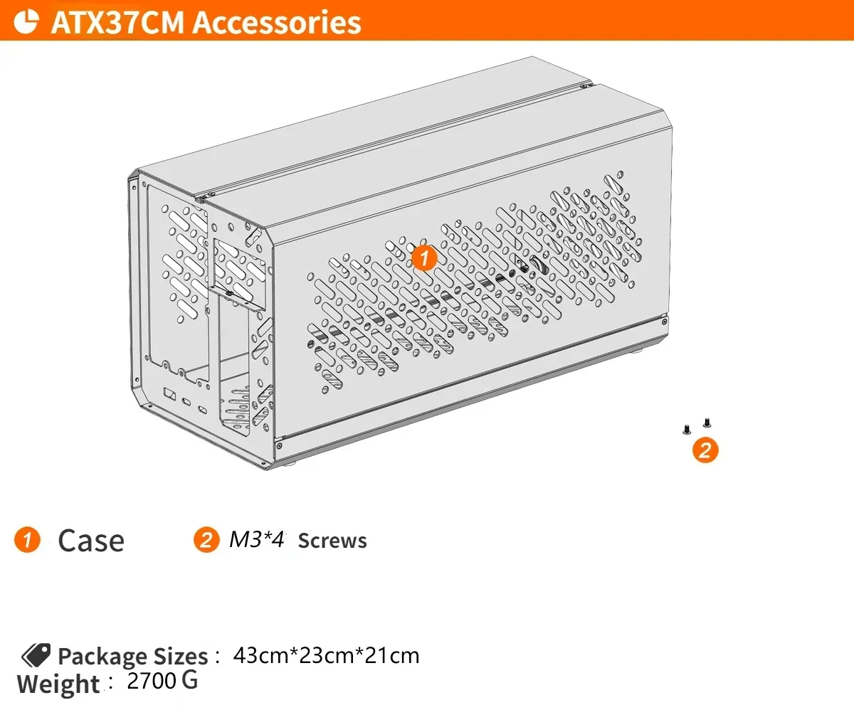 Imagem -06 - Placa Gráfica Externa Dock Gpu Frame de Metal Egpu Th3p4g3 Ocup4v2 Oculink Thunderbolt3 Usb b4 Pcie 4.0 Atx Sfx Flex 4.0 Case