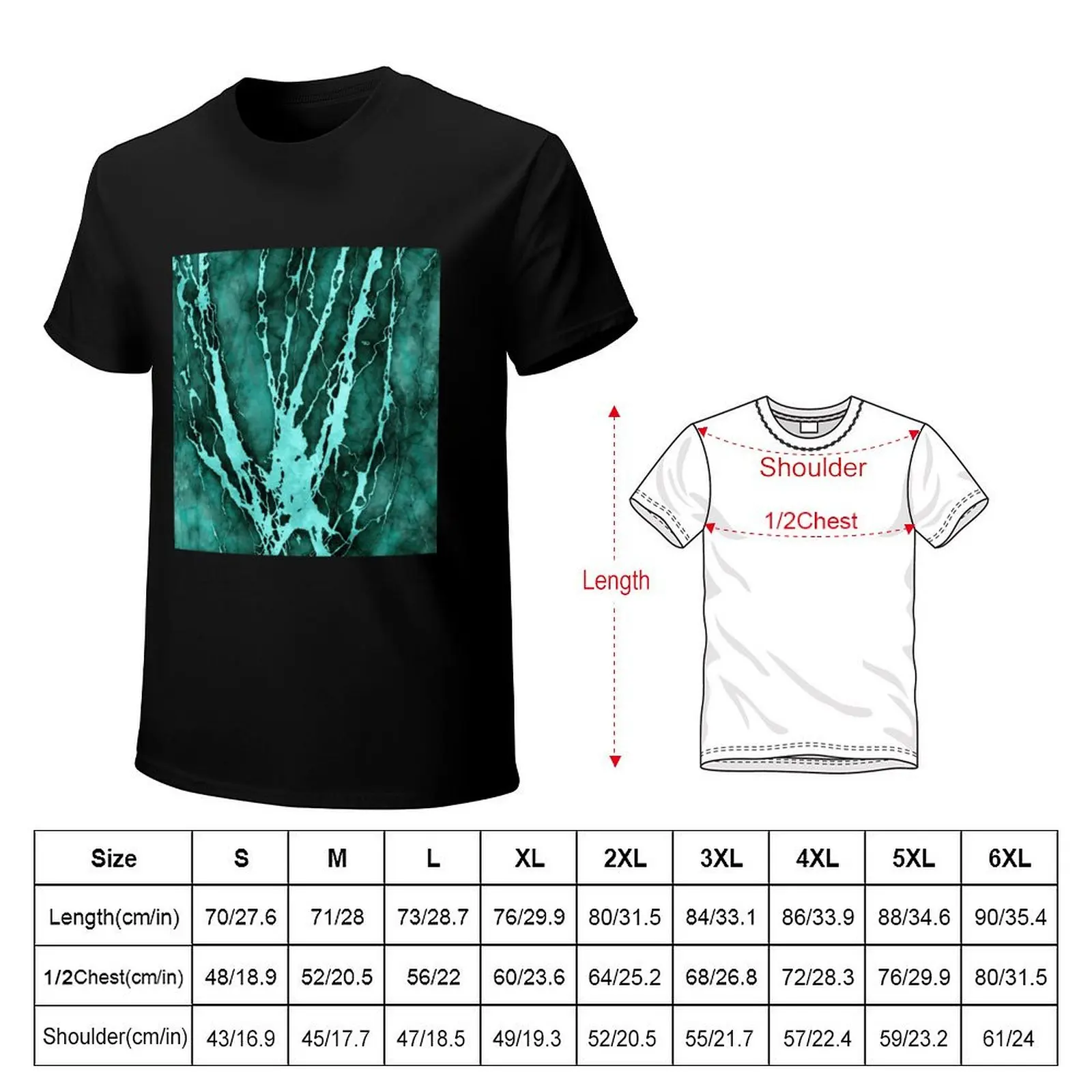 MARBLED QUETZAL GREEN T-Shirt basketball graphic tees anime t shirts Men's cotton t-shirt