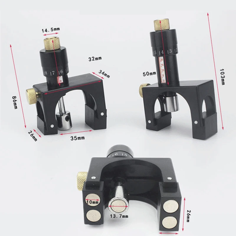 2Pcs Calibrator Setting Magnetic Woodworking Tool Adjustable Planer Blade Cutter Setting Jig Gauge Adjustment Device