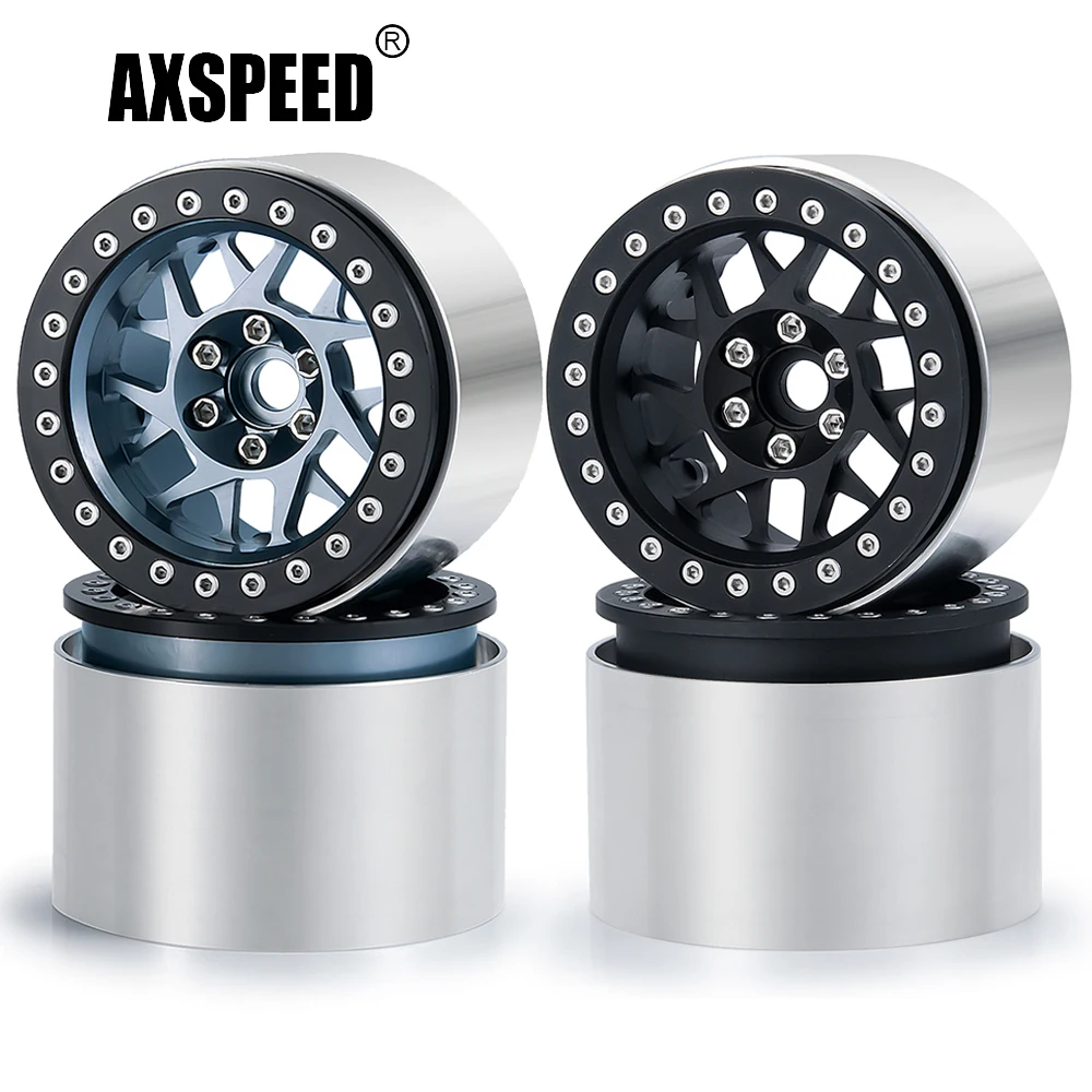 

AXSPEED Metal 2.2inch 45mm Widen Beadlock Wheel Rims Hubs for Axial RBX10 AXI03005 Wraith 1/10 RC Crawler Car Truck Model Parts