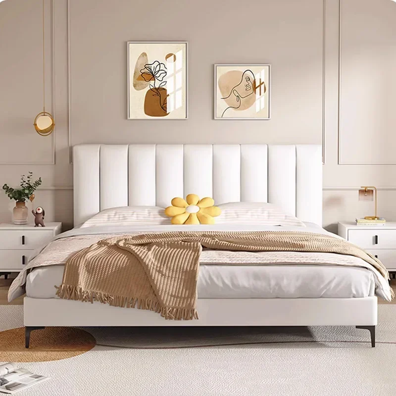 Luxury Double Bed Aesthetic Modern Minimalist China Couple Bed Unique Nordic Marco De Cama Queen Moderno Bedroom Furniture