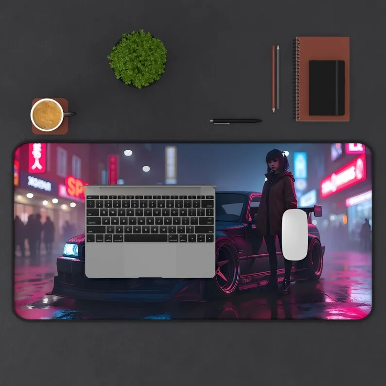 Tappetino da scrivania per ragazza auto |   Tappetino per mouse per ragazza anime |   Blocco da scrivania JDM |   Tappetino da gioco GTR |   Tappetino da scrivania per giochi per PC |   Antiscivolo |   Resistente |   Regalo del giocatore