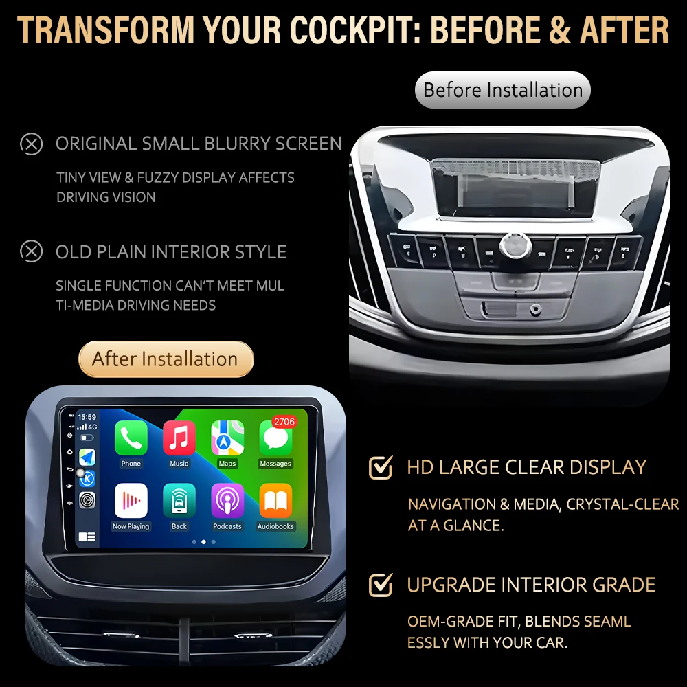 Car Radio Multimedia player Android 16 8 CORE DSP For Chevrolet Cavalier 2016-2018 GPS Navigation Bluetooth Split Screen WIFI 4G