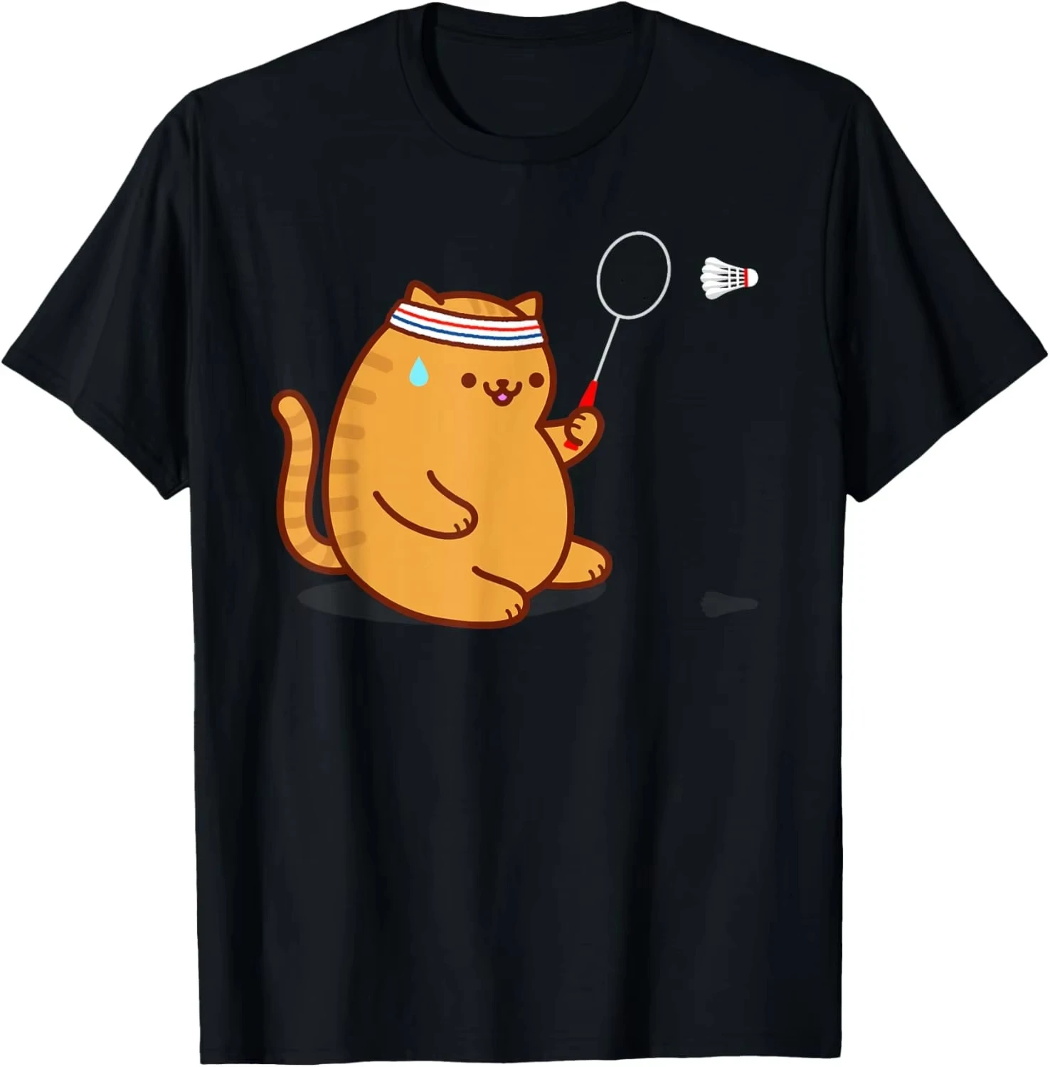Ping Pong Table Tennis Black Cat Graphic T-Shirt Kawaii Y2K Streetwear Casual Short Sleeve Sports Lover Tee