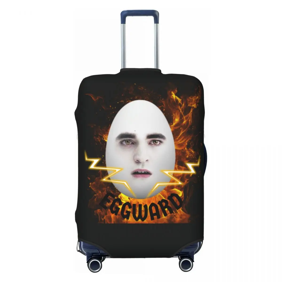 

Funny Edward Cullen Eggward Fire Travel Luggage Cover Washable The Twilight Suitcase Cover Protector Fit 18-32 Inch