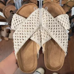 PVC Summer Modern Slippers Low Heel Flat with Ladies Shoes on Sale 2024 New Outside Solid Shallow Concise Women's Slippers