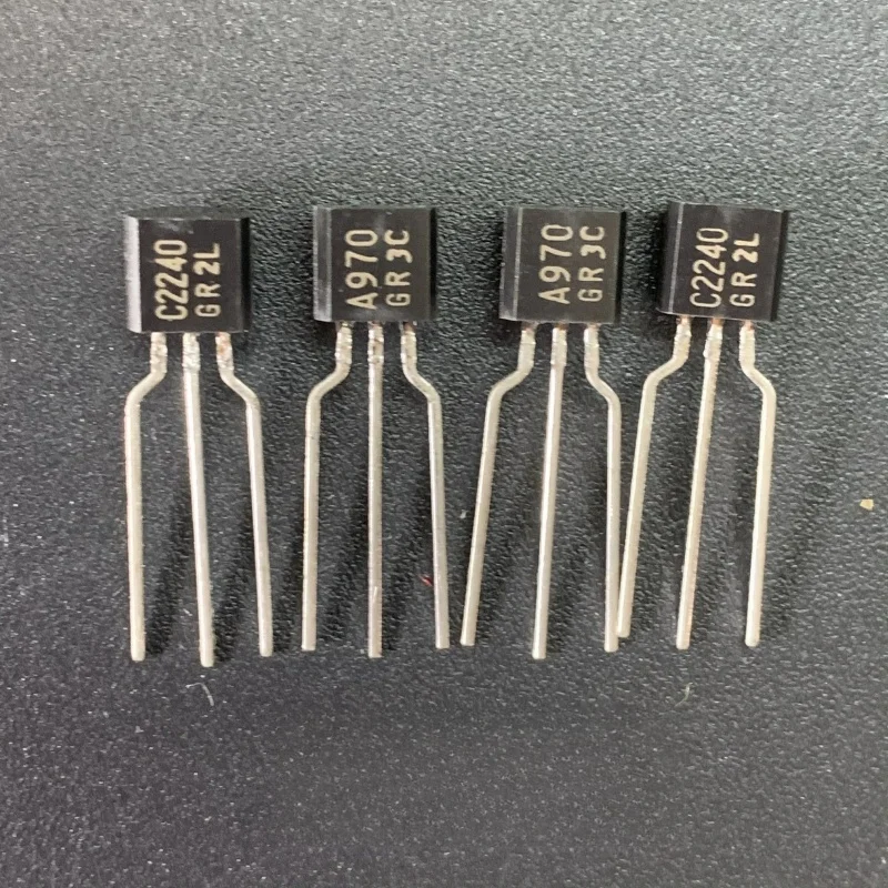 5 pairs/10 pcs 100% new original genuine (5pcs 2SA970+5pcs 2SC2240) 2SA970 2SC2240 A970 C2240 Audio amplifier pairing tube