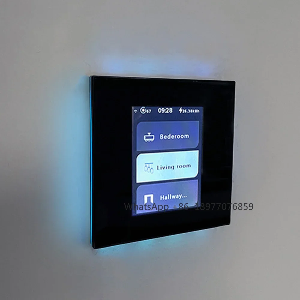 Smart Home L8 Wifi Mesh Remote Control Smart Switch Magic Glass Panel LCD Light Switch