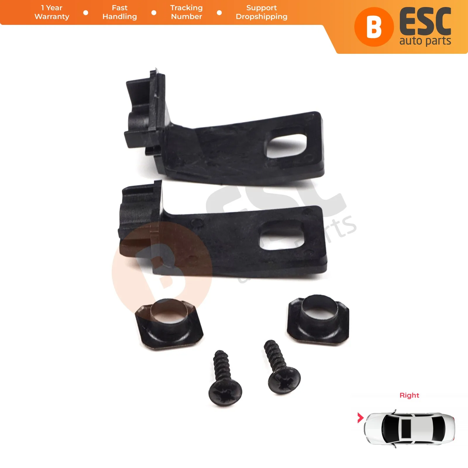 

EHL502 Headlight Holder Mount Repair Bracket Tab Set Right Side for VW Golf MK4 A4 1J HB Sedan Estate 1997-2006 1J0998226