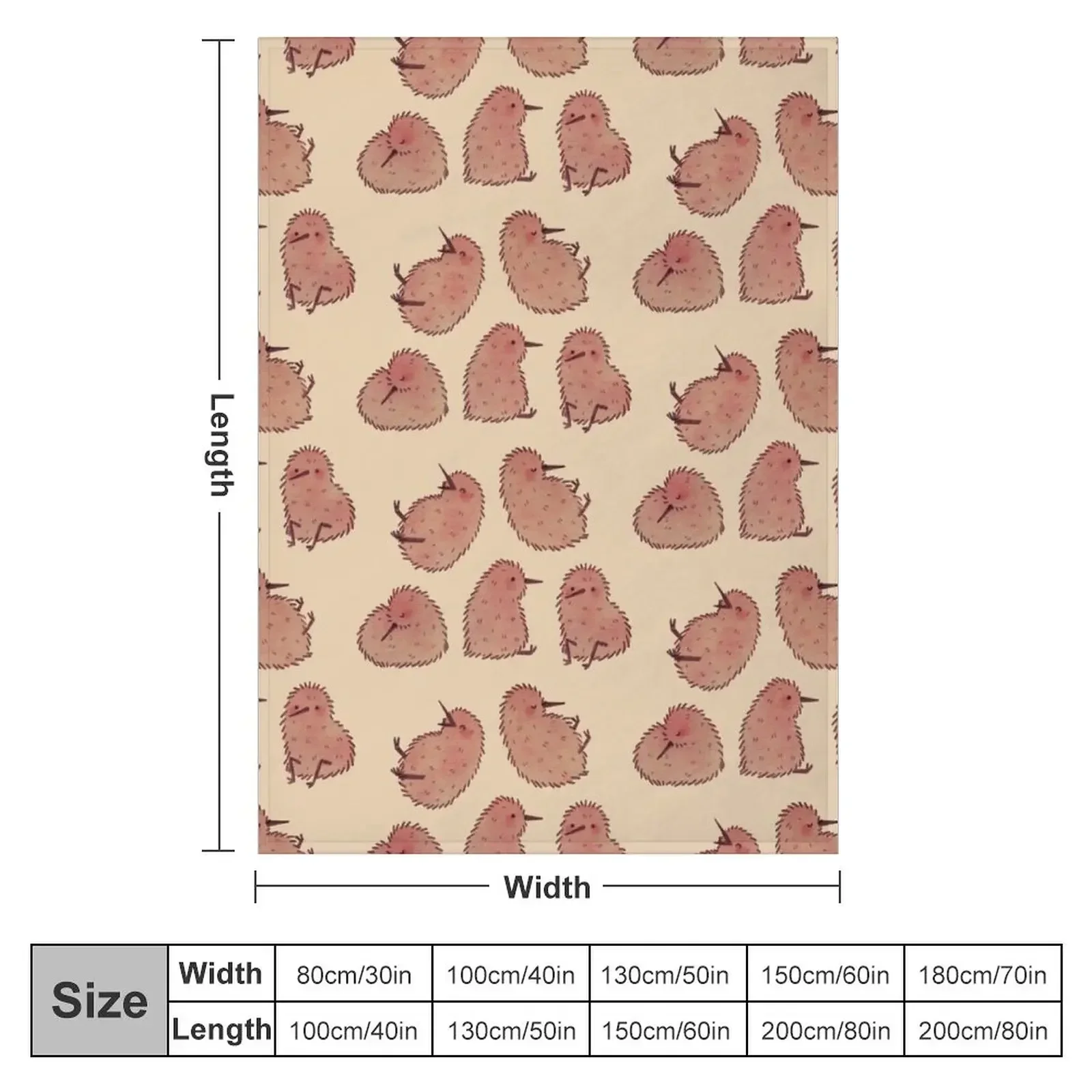 Cute Kiwi Birds Throw Blanket, Bebê decorativo, Cobertores de piquenique