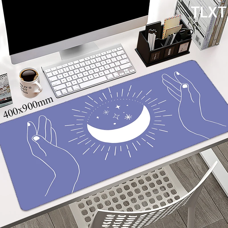 

900x400 Mouse Pad Large Mausepad Rubber Pc Mousepad XXL Home Accessories Art Office Carpet Desk Mat Magic Witches Moon Tarot