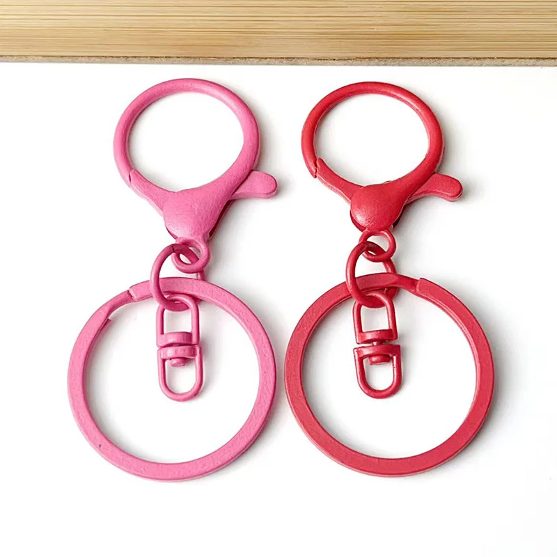 Colorful Large Lobster Clasp Metal Keychain, 6-30Pcs Set
