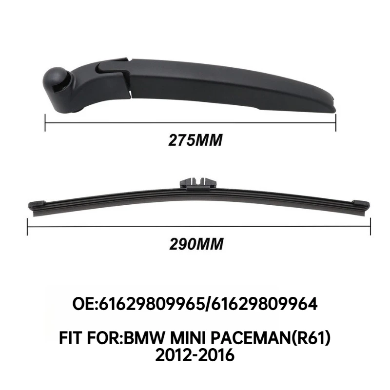 FOR:BMW MINI PACEMAN(R61) 2012-2016 And Wiper Blade Rear Windscreen Rocker Window Brush Accessories OE:61629809965/61629809964