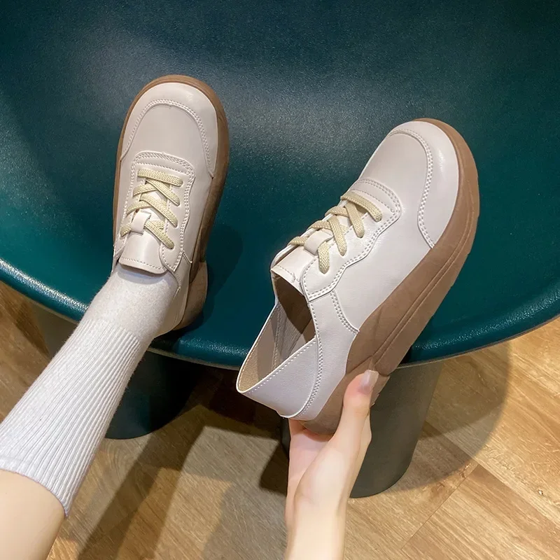 New Trendy Board Shoes Women's Korean Edition Fashion Versatile Breathable Slippers Outdoor Street Flat Casual Shoes image 2