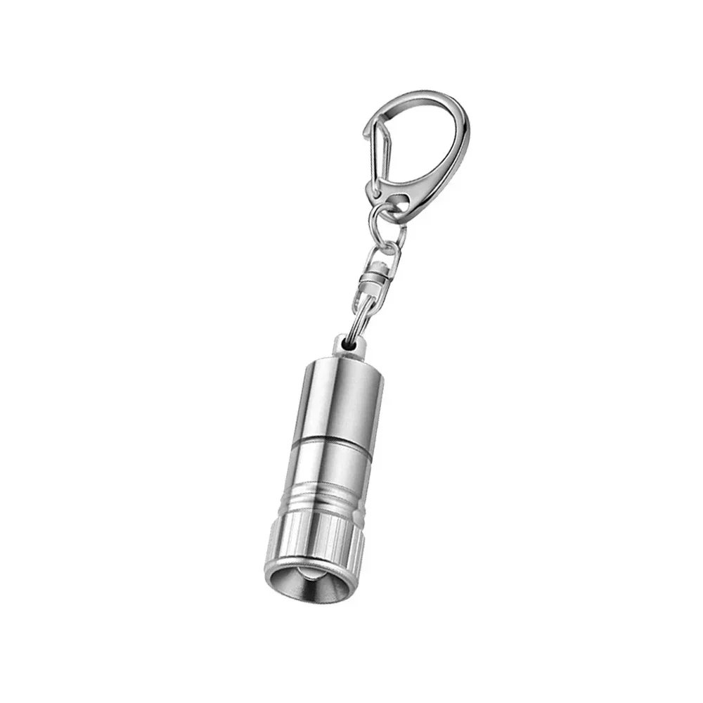 Mini LED Flashlight Pocket-sized Emergency Light Key Ring Flashlight Keychain Lights Small Torch with Button Battery