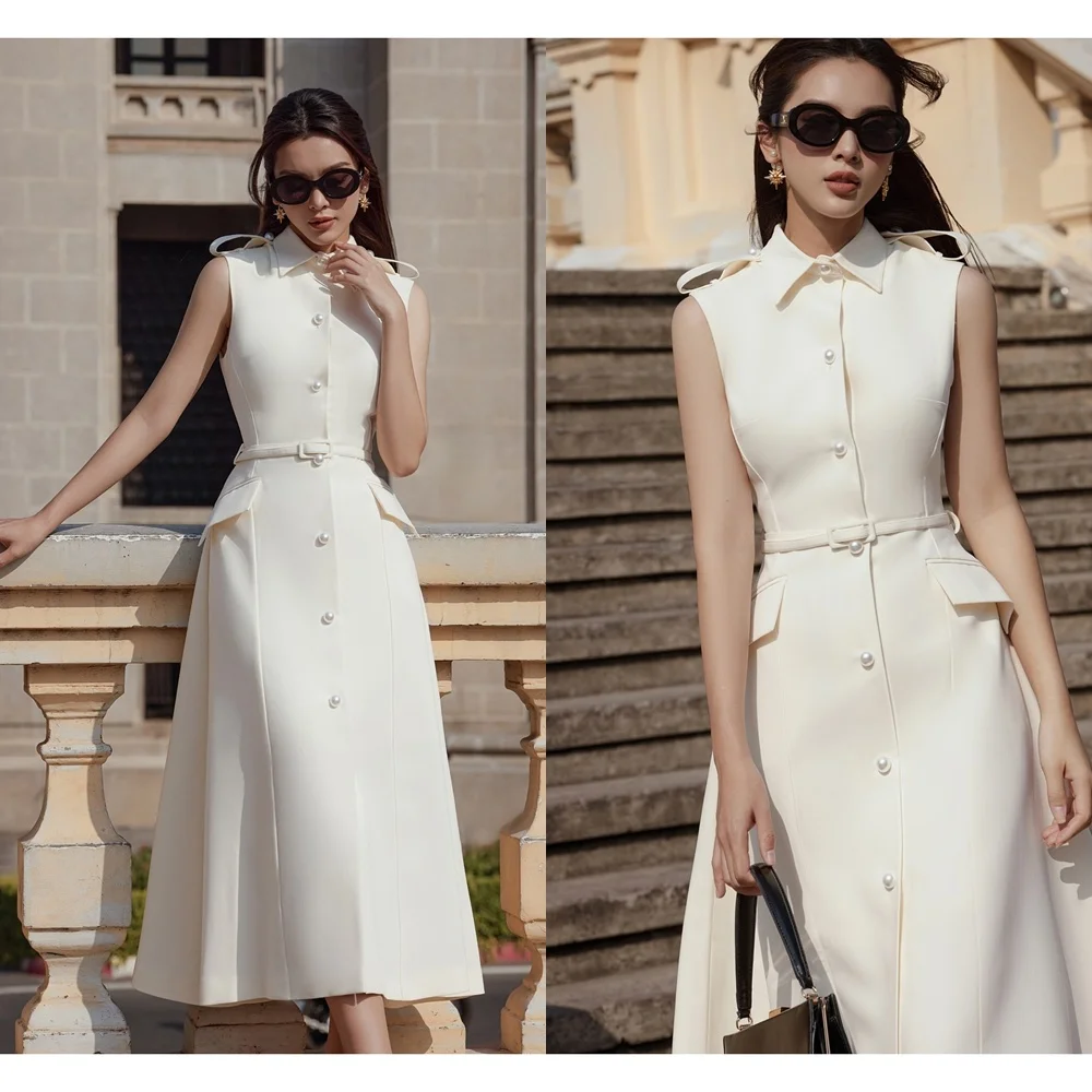 

Customized Temperament Celebrity Celebrity Gowns Jersey Evening Dress High Quality Crew Neck Cap Sleeve Sleeveless Party Dress
