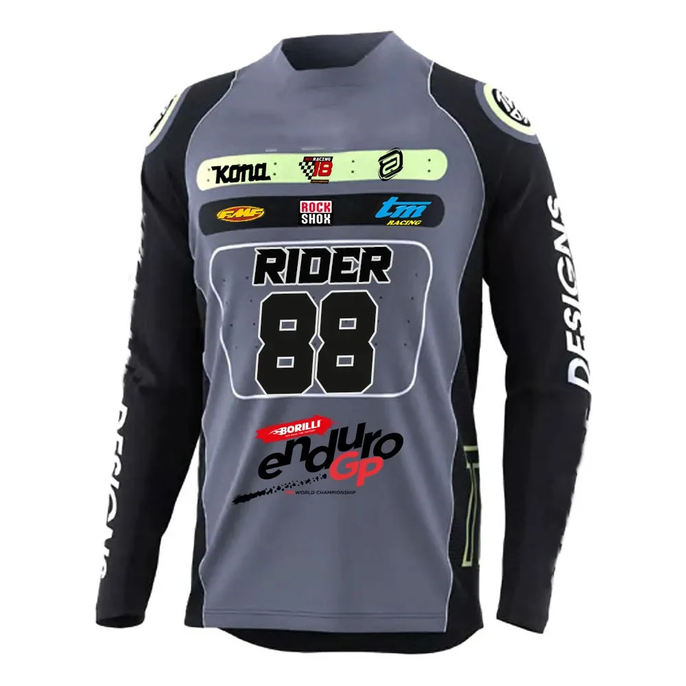 2022 MTB moto cros team jersey custom enduro downhill moto Jersey Off road manica lunga ciclismo jersey MX Jersey hombre bmx shirt