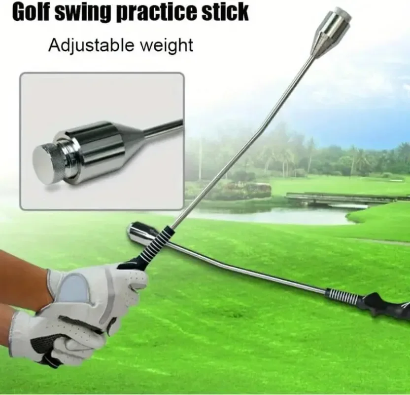 Golf Swing Stick Grip Trainer With Arm Band for Right Handed Golfer Training Aid Equipment Practice Rod Portable