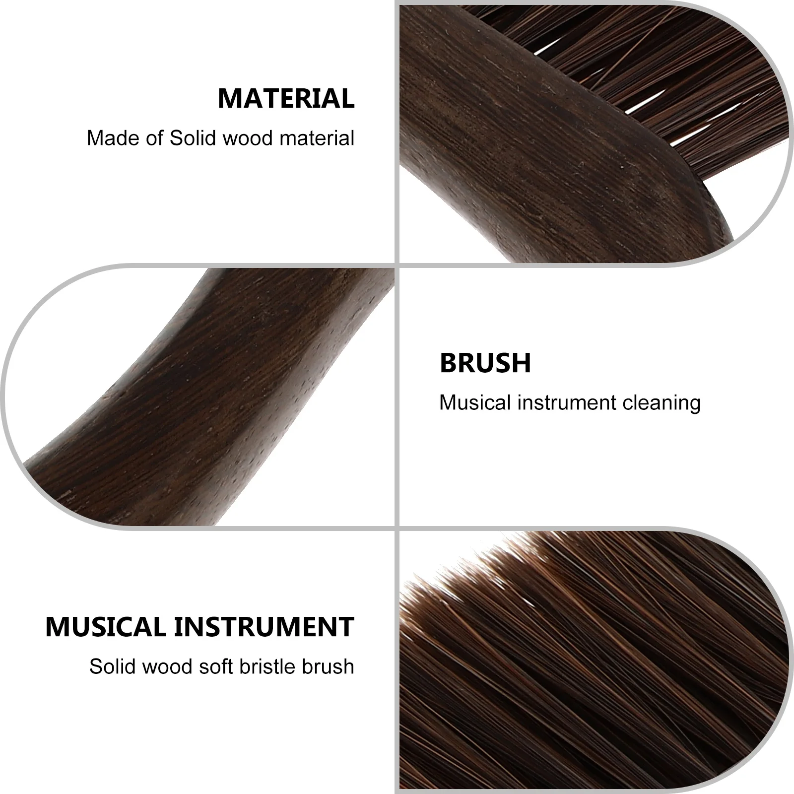 

1pc Guzheng High Quality Instrument Cleaning Guzheng Clean Brush Tool For Guqin Dulcimer Dust Removal Brush (Dark Brown)