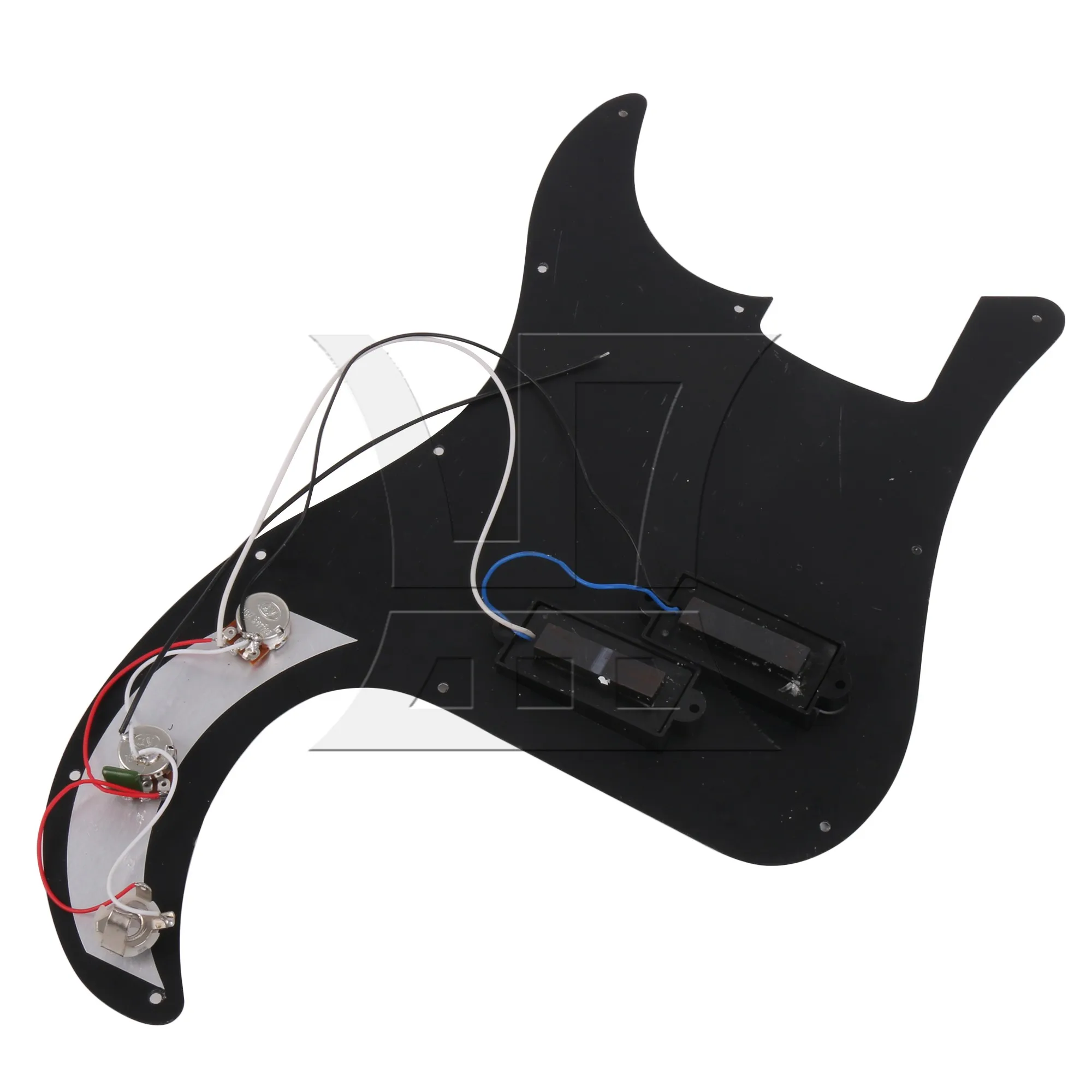 

YIBUY Prewired P-BASS PICKGUARD KIT For bass Guitar BLACK
