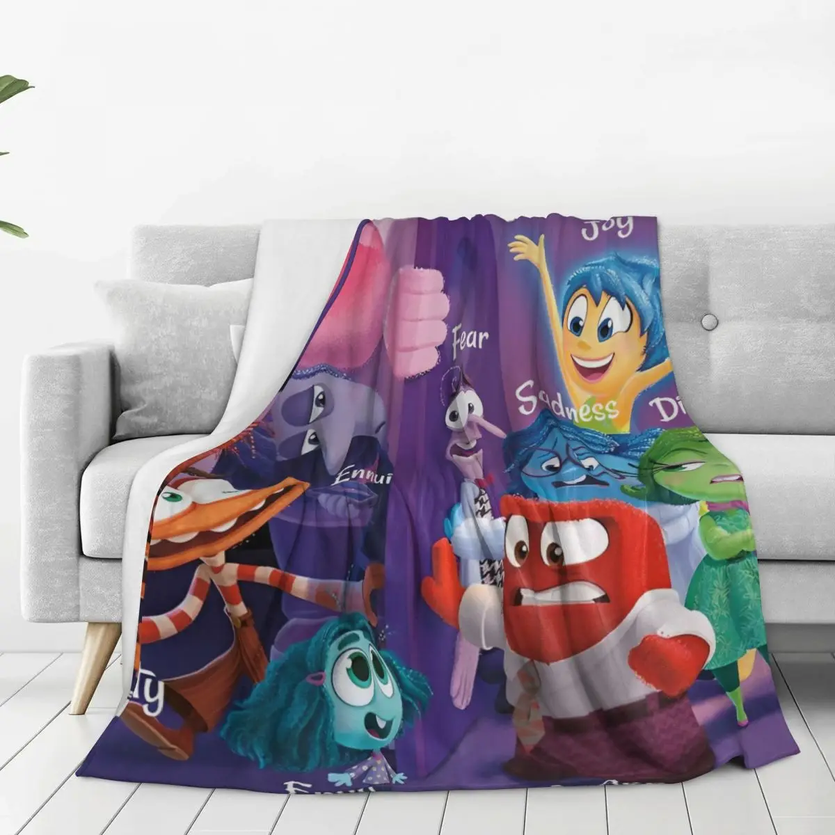 Inside Out Cartoon (3) Blanket Quality Soft Throw Blanket Winter Camping Bedroom Print Bedspread