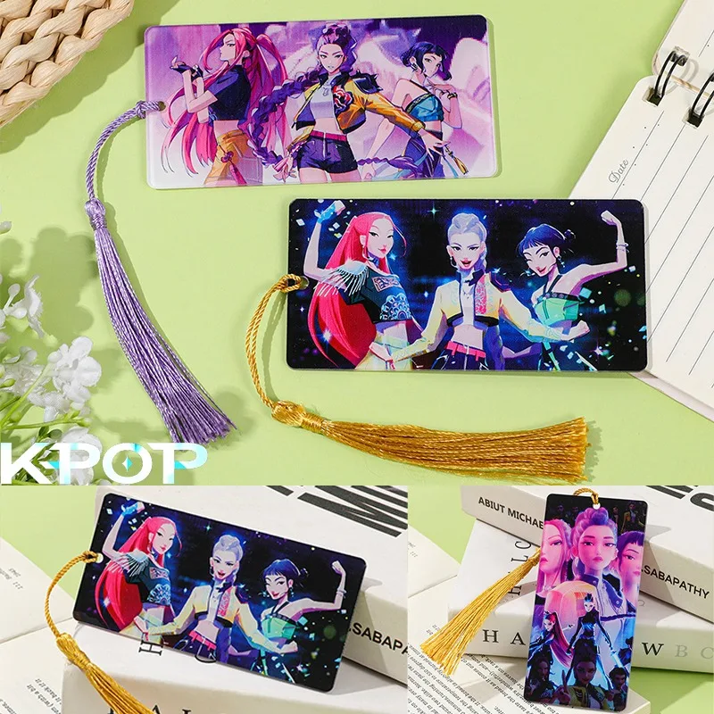 Kpop شيطان الصيادين المرجعية ورقة الكرتون كتاب علامة القرطاسية القراءة صفحة الديكور لطيف علامة طالب المدرسة جائزة تذكارية #1