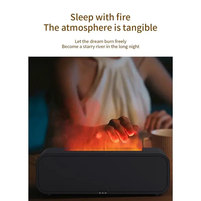 [NEW!A38F】 Simulated Flame Aromatherapy Machine Remote Control 7-Color Lighting Timing Mute Humidification Perfume Dilator