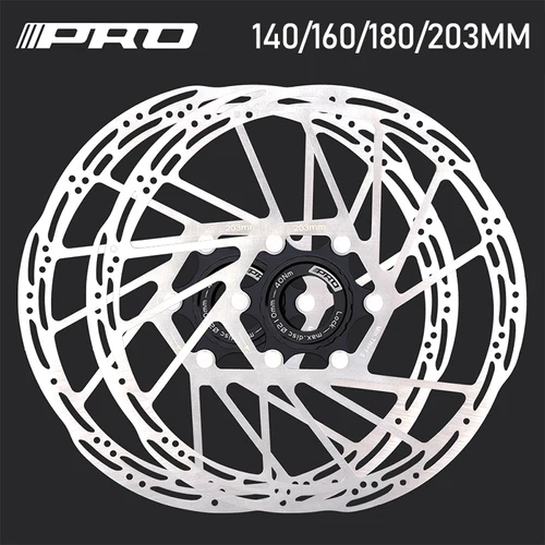 IIIPRO MTB bicicleta de carretera Rotor de bloqueo central de disipación de calor bloqueo central 140/160/180/ 203mm Rotor de freno de disco bloqueo central freno de bicicleta