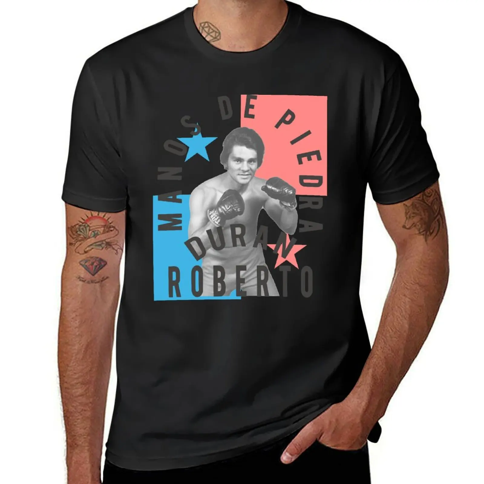 

Manos de Piedra Roberto Duran T-Shirt sublime man t shirt oversized graphic tee funny costumes plus size men clothing