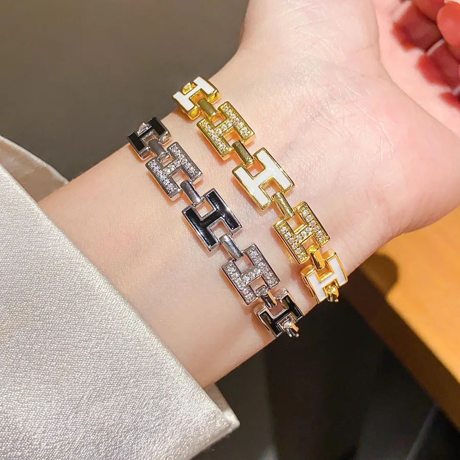 

Elegant H Initial Bracelet - Quiet Luxury Dainty Minimalist Jewelry