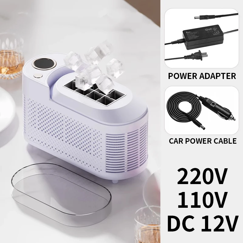 110 فولت/220 فولت/12 فولت المحمولة صانع الثلج الصغيرة صغيرة المنزل عنبر مكتب التخييم 12 فولت سيارة مكعب الجليد التلقائي صندوق صنع الثلج آلة صنع الثلج