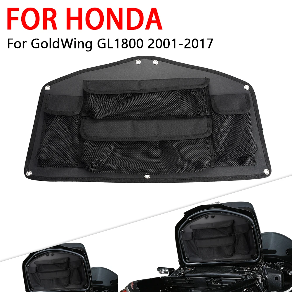 

Removable Motorcycle Trunk Lid Organizer Bag Inner Luggage Net Tool Storage Bag 4 Pockets For Honda Gold Wing GL1800 2001 - 2017