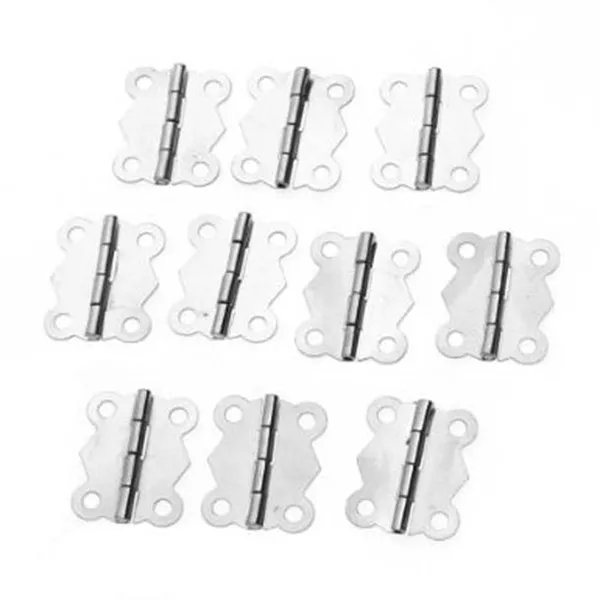 12Pcs Mini Hinge Alloy Fittings Lightweight Creative Mini House Ornaments Living Room Decoration Miniature Hinge for Kids Home