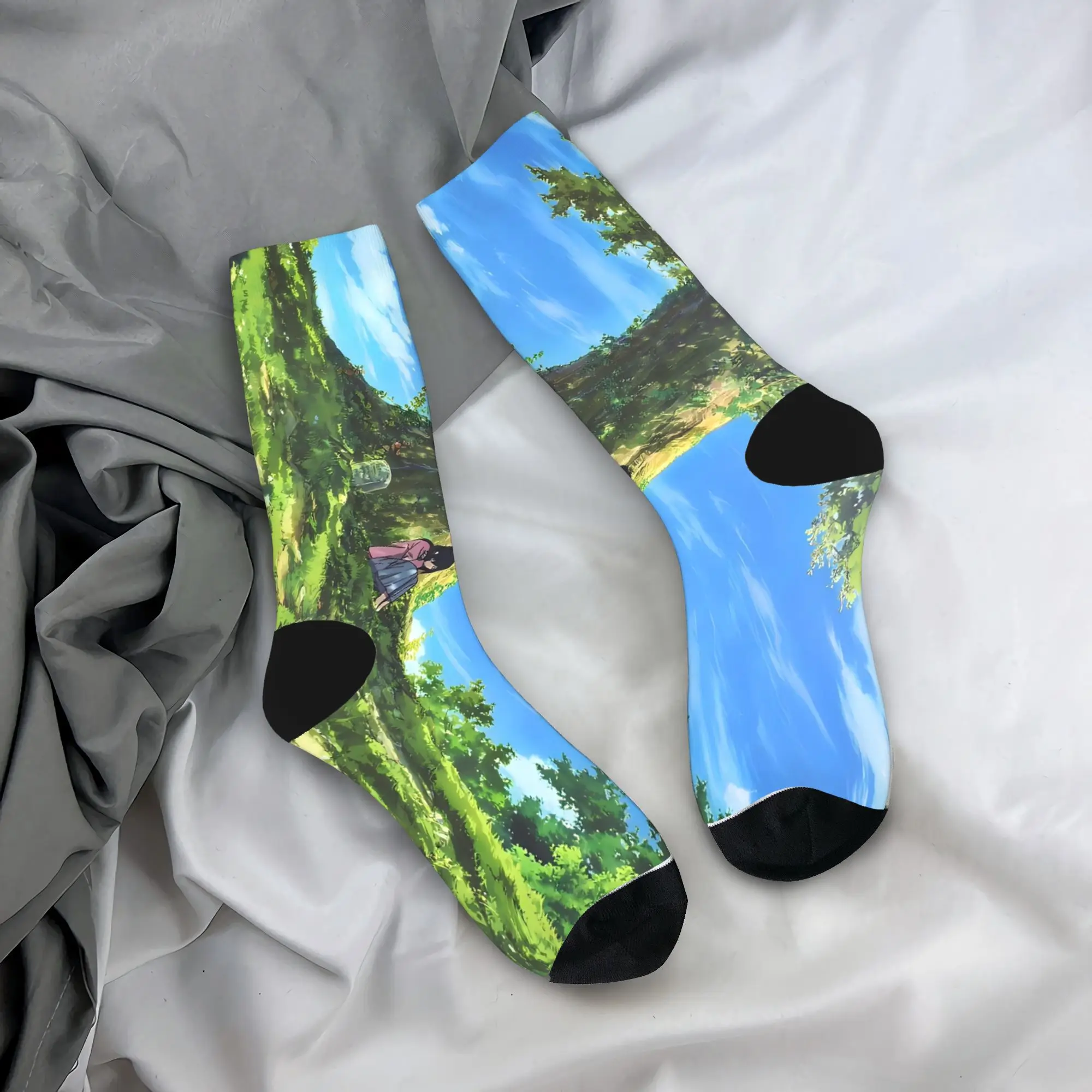 

Attacks on Anime Titans Socks Anti Skid Stockings Unisex Men Warm Soft Outdoor Socks Autumn Vintage Graphic Socks