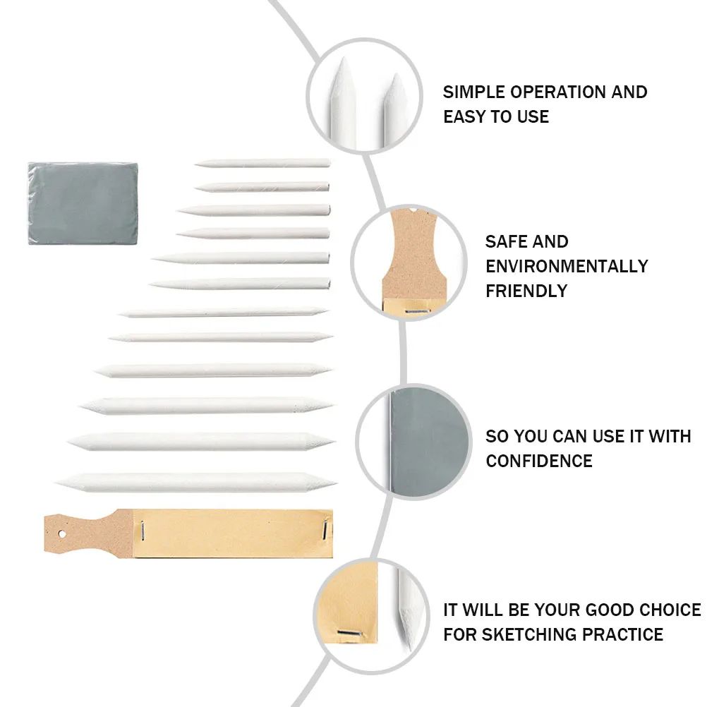 

Sketching Kit Blending Stump For Drawing Paper Painting Stationery Set Wipe Pen Painting Tools Set Pencil Accessories