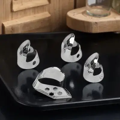 

4pcs Metal Guitar Picks Set Durable Acoustic Electric Banjo Finger Thumb Picks Instrument Accessories Storage Friendly Long